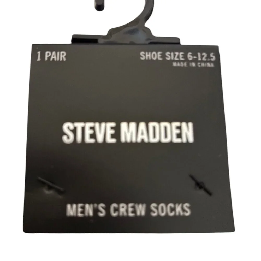 Steve Madden Socks Mens Size 10-13 Shoe Size 6-12.5 Green “Hustle” Cotton Blend‎